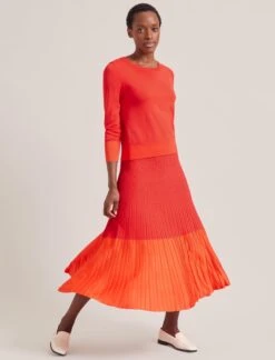 Colette Contrast Cuff Jumper - Orange -The Modern Femme Sales RSHT K17 COLETTE ORANGE LS 0725