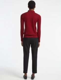 Josie Wool Collared Jumper - Dark Red -The Modern Femme Sales RSHT K24 JOSIE DARK RED LS 28176 92b3a539 3930 4804 a044 4e5088c80193
