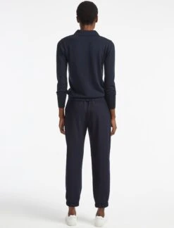 Josie Wool Collared Jumper - Navy -The Modern Femme Sales RSHT K24 JOSIE NAVY LS 29556