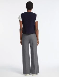 Janie Wool Round Neck Sleeveless Jumper - Navy -The Modern Femme Sales RSHT K57 JANIE NAVY LS 4495 1096fba7 4598 4df2 90d5 9afc8dcbb289