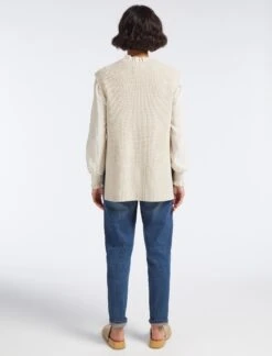 Janice Wool V Neck Sleeveless Jumper - Oatmeal -The Modern Femme Sales RSHT K58 JANICE OATMEAL LS 26208