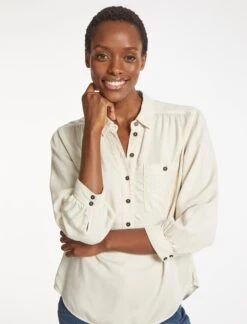 Kelsey Shirt - Cream -The Modern Femme Sales RSHT S63 KELSEY CREAM LS 1330