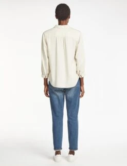 Kelsey Shirt - Cream -The Modern Femme Sales RSHT S63 KELSEY CREAM LS 1342