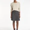 Celina Wool Short Skirt - Charcoal Navy Black Check -The Modern Femme Sales RSHT SK153 CELINA CHARCOALNAVYBLACKCHECK LS 521