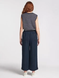 Nicki Wide Leg Trouser - Indigo -The Modern Femme Sales RSHT TR61 NICKI INDIGO LS 1762
