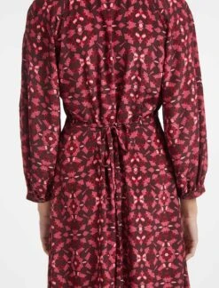 Daria Silk Midi Dress - Rose Shibori Print -The Modern Femme Sales SP22 D159 DARIA ROSESHIBORIPRINT LS 0448