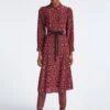 Tierney Silk Midi Shirt Dress - Rose Shibori Print -The Modern Femme Sales SP22 D408 TIERNEY ROSESHIBORIPRINT LS 4536