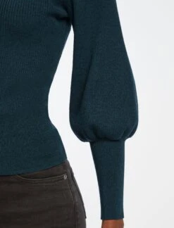 Eva Wool Boat Neck Jumper - Petrol -The Modern Femme Sales SP22 K29 EVA PETROLBLUE LS 24967