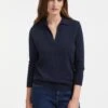 Gillian Cashmere Jumper - Navy -The Modern Femme Sales SP22 K42 GILLIAN NAVY LS 1671