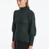 Eva Wool Funnel Neck Jumper - Dark Green -The Modern Femme Sales SP22 K56 EVA DARK GREEN LS 7479