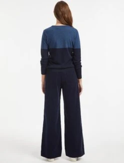 Love Lips Cashmere Jumper - Navy -The Modern Femme Sales SP22 K61 LOVELIPS NAVY LS 0540