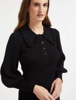 Tallulah Wool Jumper - Black -The Modern Femme Sales SP22 K65 TALLULAH BLACK LS 1044 0d8f419a 8d87 4ad9 b11d f5fc3f55caf4
