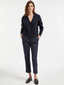 Caro Wool Cardigan - Navy -The Modern Femme Sales SP22 K66 CARO NAVY LS 0745 74aeb1de bd67 4edc 97a9 b15a058841a9