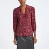 Beckett Silk Blouse - Rose Shibori Print -The Modern Femme Sales SP22 S52 BECKETT ROSESHIBORIPRINT LS 4052