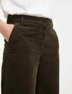 Talitha Pin Corduroy Trouser - Khaki -The Modern Femme Sales SP22 TR48 TALITHA KHAKI LS 0842