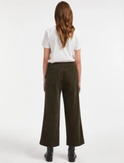 Talitha Pin Corduroy Trouser - Khaki -The Modern Femme Sales SP22 TR48 TALITHA KHAKI LS 0847