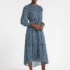 Isla Maxi Dress - Blue Folk Floral Print -The Modern Femme Sales SP23 D490 ISLA BLUEFOLKFLORALPRINT LS 2057