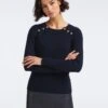 Frieda Wool Jumper - Navy -The Modern Femme Sales SP23 K114 FRIEDA NAVY LS 25317