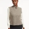 Janie Sleeveless Funnel Neck Jumper - Taupe -The Modern Femme Sales SP23 K51JANIE TAUPE LS 1967