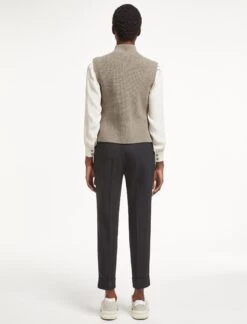 Janie Sleeveless Funnel Neck Jumper - Taupe -The Modern Femme Sales SP23 K51JANIE TAUPE LS 1992