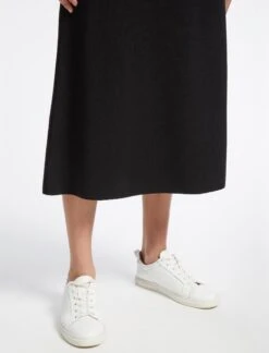 Sasha Wool Skirt - Black -The Modern Femme Sales SP23 SK137 SASHA BLACK LS 5457