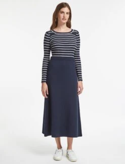 Sasha Wool Skirt - Navy