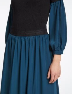 Serena Midi Skirt - Petrol -The Modern Femme Sales SP23 SK158 SIERRA PETROL LS 5208