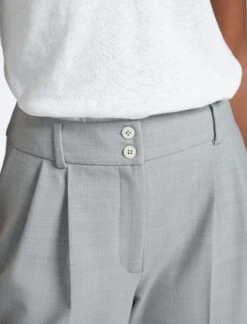 Tristan New Wool Tapered Trouser - Light Grey -The Modern Femme Sales SP23 TR71 TRISTIAN LIGHT GREY LS 1787