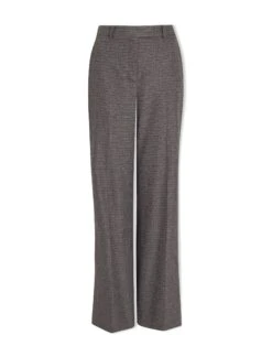 Terence Wool Wide Leg Trouser - Charcoal Navy Black Check -The Modern Femme Sales SP23 TR73 TERENCE CHARCOAL NAVY BLACK CHECK CONEW