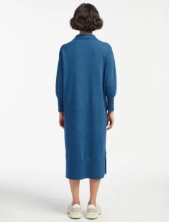 Eleanor Wool Knit Dress - Mid Blue -The Modern Femme Sales SP24 D496 ELEANOR MID BLUE LS 15251