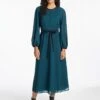 Rosie Techni Voile Maxi Dress - Petrol -The Modern Femme Sales SP24 D604 ROSIE PETROL LS 1252