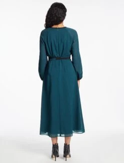 Rosie Techni Voile Maxi Dress - Petrol -The Modern Femme Sales SP24 D604 ROSIE PETROL LS 1332