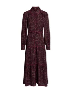 Franklin Maxi Dress - Black Red Polka Dot Print -The Modern Femme Sales SP24 D609 FRANKLIN BLACKREDPOLKADOTPRINT LS 1850