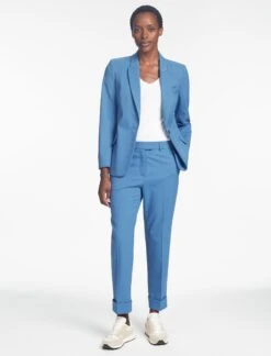 Clement New Wool Turn Up Trouser - Blue -The Modern Femme Sales SP24 JK45 JAMIE BLUE LS 659 9cec7f1b fb5b 4cc9 8d68 0f6ce1a07526