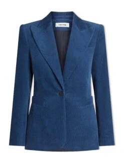 Gene Corduroy Blazer - Blue -The Modern Femme Sales SP24 JK59 GENE BLUE LS 1872