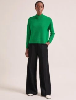 Johanna Cashmere Jumper - Emerald Green -The Modern Femme Sales SP24 K171 JOHANNA EMERALDGREEN LS 0214