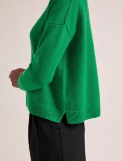 Johanna Cashmere Jumper - Emerald Green -The Modern Femme Sales SP24 K171 JOHANNA EMERALDGREEN LS 0278
