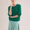 Drew Cashmere Jumper - Dark Green -The Modern Femme Sales SP24 K172 DREW GREEN LS 19419