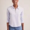 Morgan Cotton Silk Blend T-Shirt - Pale Blue -The Modern Femme Sales SP24 K175 MORGAN PALEBLUE LS 0089