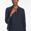 Sullivan Techni Voile Shirt - Navy -The Modern Femme Sales SP24 S85 SULLIVAN NAVY LS 1179