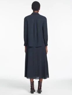 Sullivan Techni Voile Shirt - Navy -The Modern Femme Sales SP24 S85 SULLIVAN NAVY LS 1203