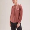 Bailey Silk Satin Shirt - Blush