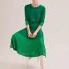 Colette Contrast Hem Skirt - Emerald Green -The Modern Femme Sales SP24 SK105 COLETTE EMERALDGREEN LS 19229