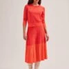 Colette Contrast Hem Skirt - Orange -The Modern Femme Sales SP24 SK105 COLETTE ORANGE LS 2025