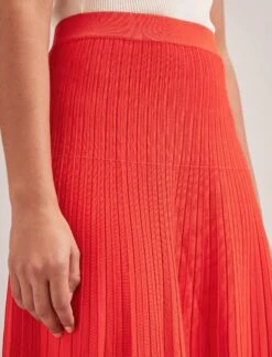 Colette Contrast Hem Skirt - Orange -The Modern Femme Sales SP24 SK105 COLETTE ORANGE LS 2130