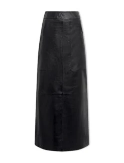 Arlo Leather Maxi Pencil Skirt - Black -The Modern Femme Sales SP24 SK177 ARLO BLACK LS
