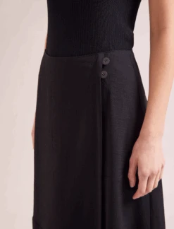 Sonia Techni Voile Maxi Skirt - Black -The Modern Femme Sales SP24 SK182 SONIA BLACK LS 18217
