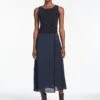 Sonia Techni Voile Maxi Skirt - Navy -The Modern Femme Sales SP24 SK182 SONIA NAVY LS 1092