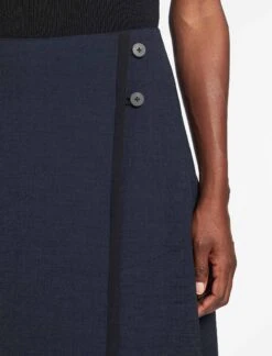 Sonia Techni Voile Maxi Skirt - Navy -The Modern Femme Sales SP24 SK182 SONIA NAVY LS 1104