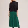Sienna Maxi Skirt - Green Black Trellis Print -The Modern Femme Sales SP24 SK183 SIENNA GREENBLACKTRELLISPRINT LS 17398